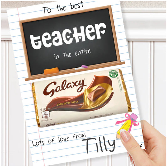 Best teacher/assistant/1-1 personalised galaxy board include chocolate