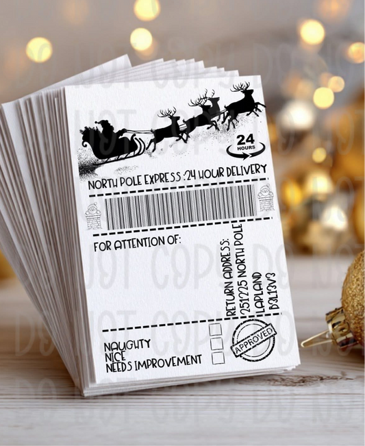 Personalised Santa labels naughty/nice