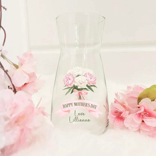 Happy mothers day personalised bouquet vase