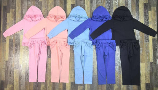 Cotton frilled loungeset