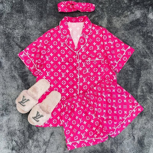 Hot pink inspired pyjama set (slippers not included)