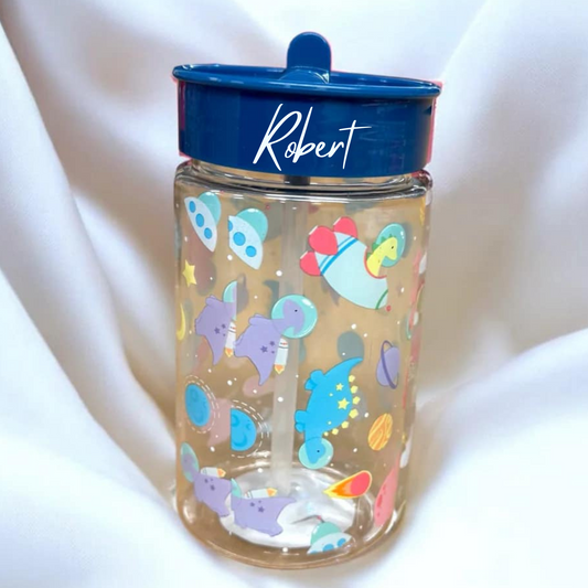 Personalised Dinosaur Bottle With Flip Spout