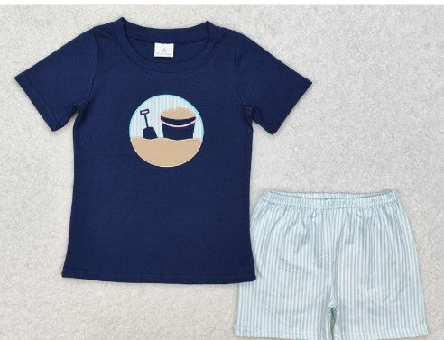 At the beach embroidery Shorts set