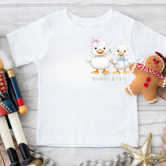 Mummy & Me Personalised Duck T-shirt - Blue