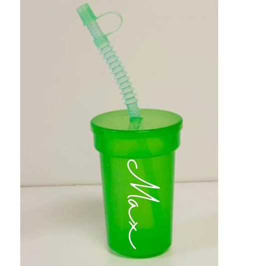 14oz  green cup & straw (not personalised)