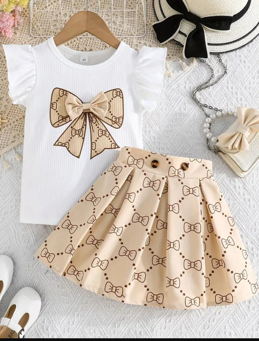 Geo ribbed dress set