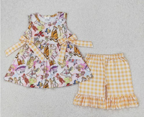 Cartoon Character Shorts Set