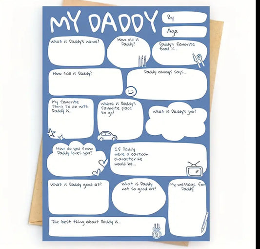 My daddy fathers day card