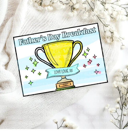 Colour your own Father’s Day PVC placement