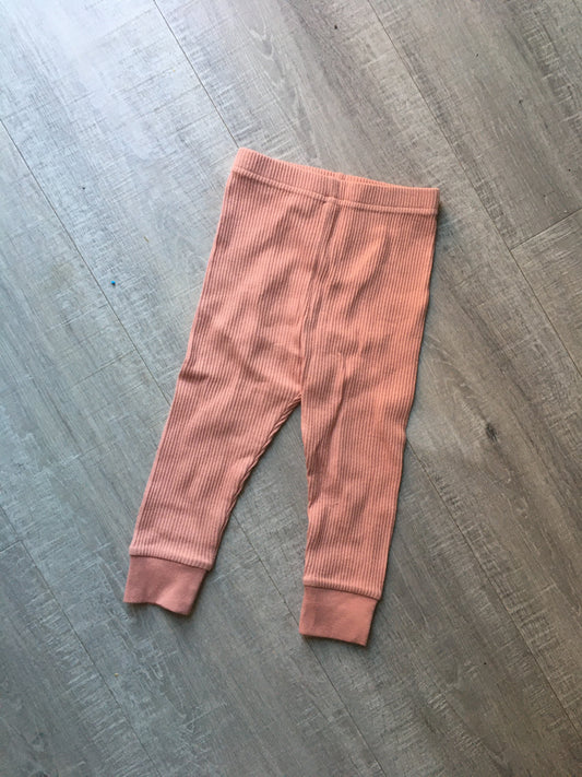 1/2Y ribbed dusty pink leggings
