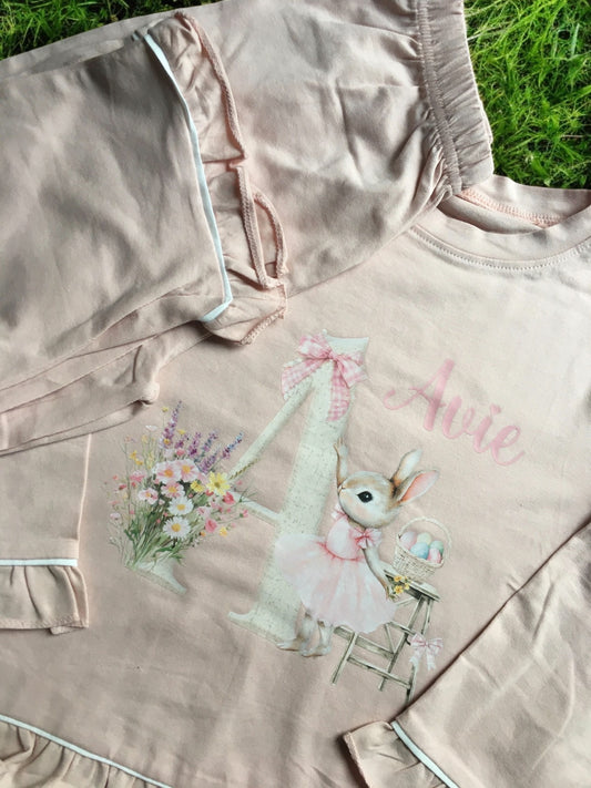 Alphabet bunny personalised pyjamas
