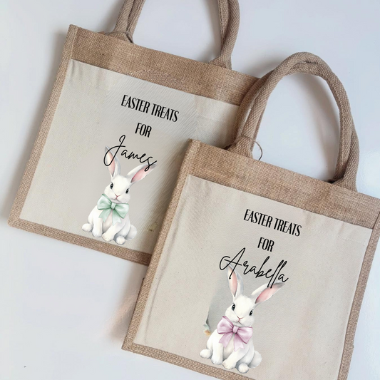 Personalised Easter Treats For Jute Bag