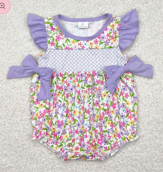 Floral lilac romper