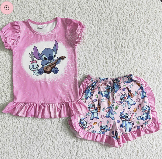 Ohana means family pink shorts set