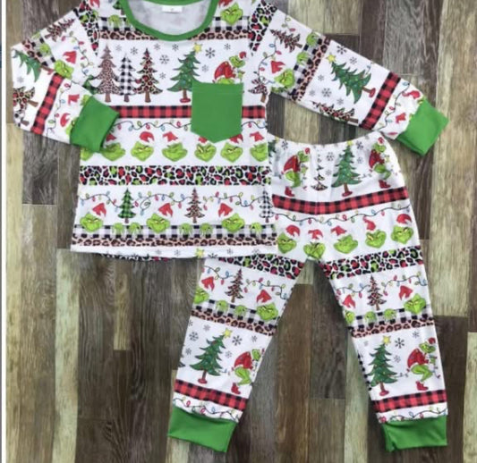 Traditional grinch trees pyjamas