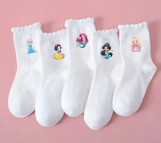 5 x princess  socks