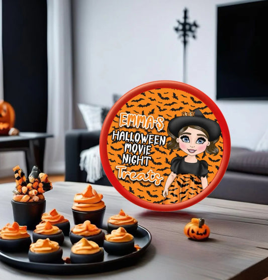 Personalised Halloween treat tub (multiple choice)