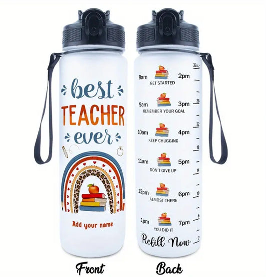 Best teacher personalise water bottle