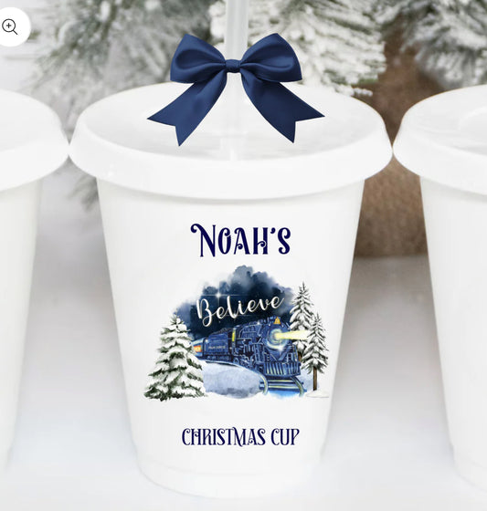Personalised Christmas cup - navy blue