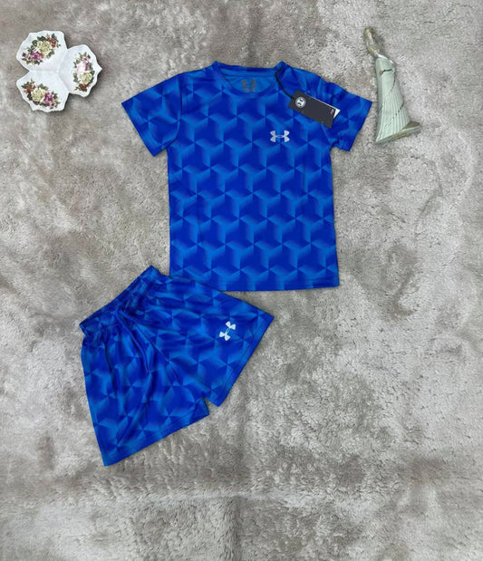 UA dark blue shorts set