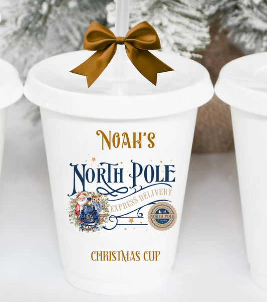 Personalised Christmas cup - gold