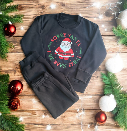 Sorry Santa I’ve been feral fleeced tracksuit