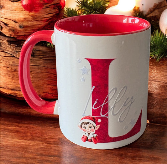 Personalised elf mug