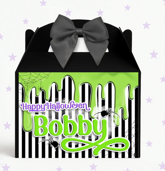 Personalised halloween slime party box - unfilled