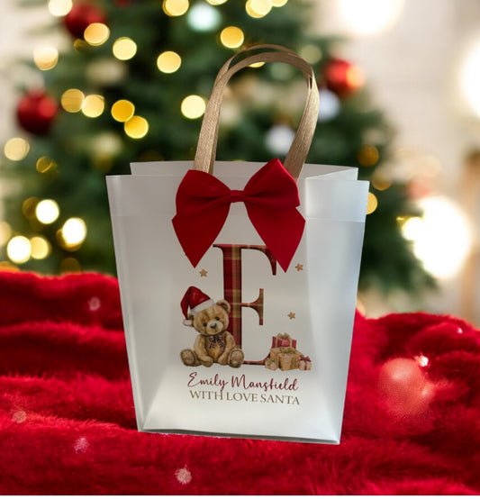 Personalised frosted gift bag