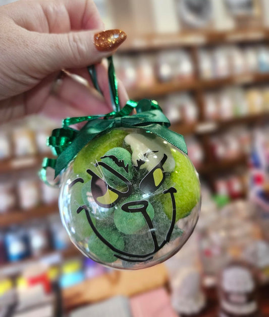 PRE ORDER - filled grinch bauble
