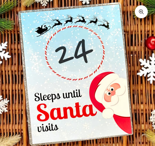 Christmas wipeable countdown card