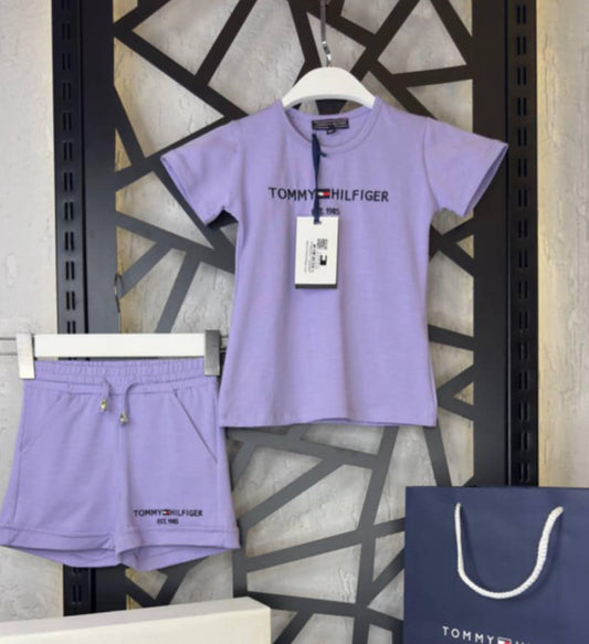 Tommy hilfiher shorts set - lilac