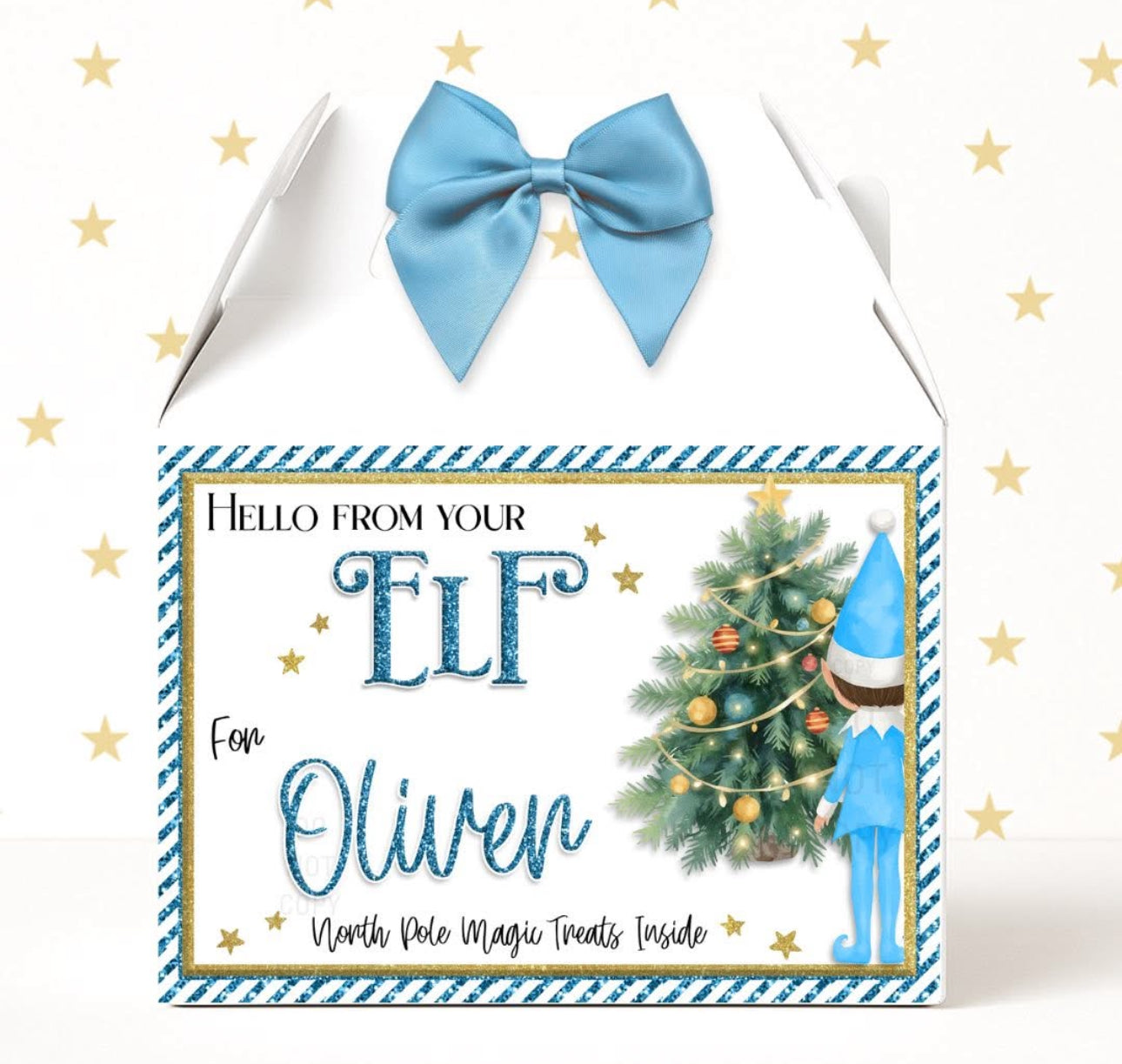 From your elf personalised treat box (with sweets included)