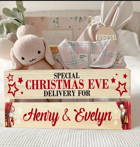 Wooden Christmas Eve create - personalised