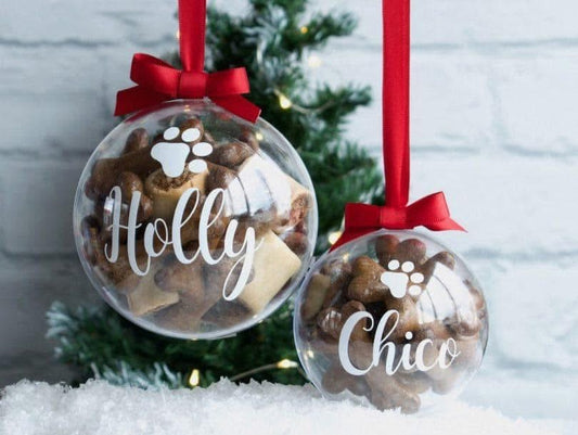 Dog treat baubles - filled
