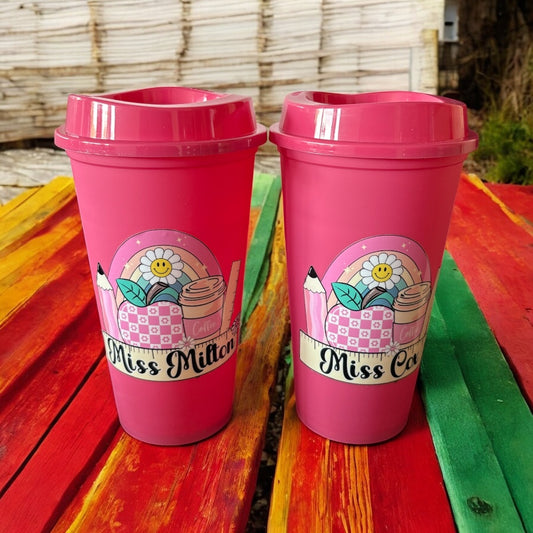 Personalised teacher hot cups