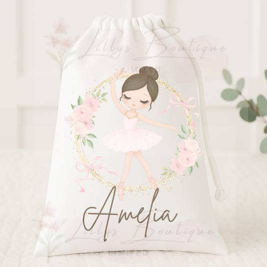 Ballerina Personalised toy/clothes/storage bag