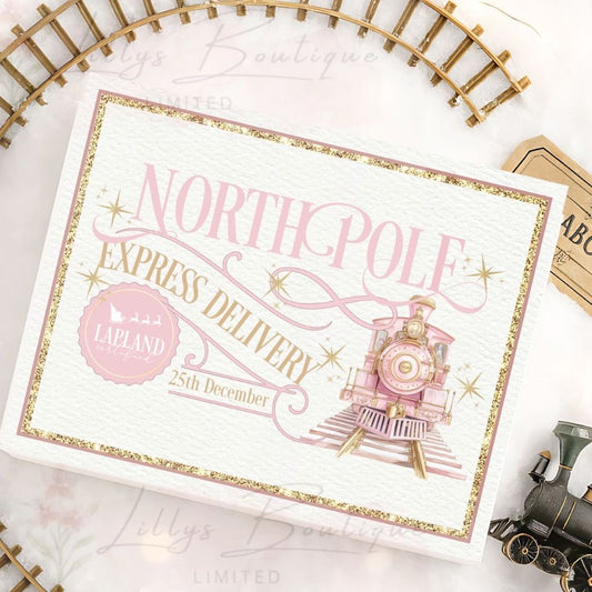 Polar express magnetic gift box - Pink