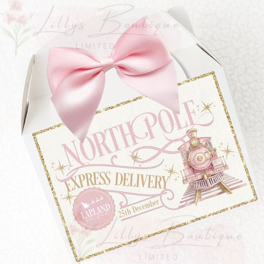 Polar express treat box - Pink
