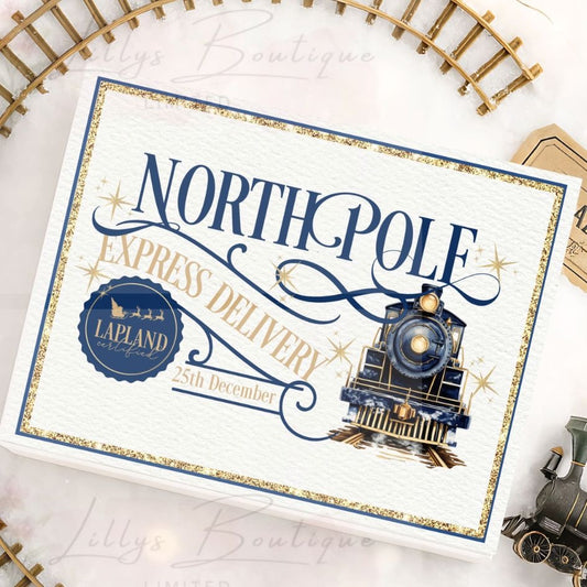 Polar express magnetic gift box - Navy