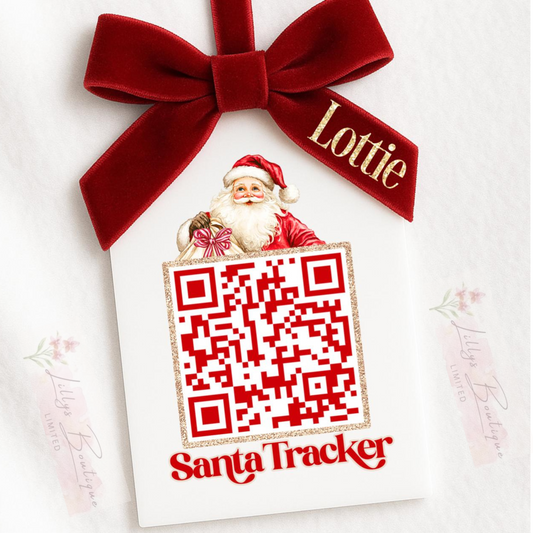 Personalised Santa tracker bauble