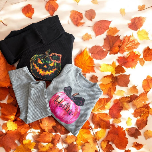 Personalised Halloween ribbed loungeset