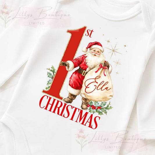 First Christmas personalised vest