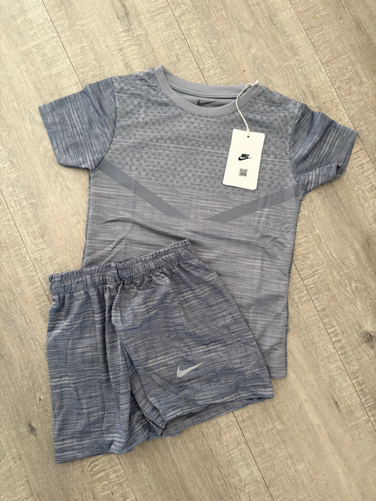 Grey Nike shorts set
