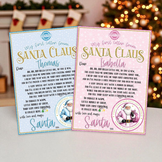 My first letter from Santa  - personalised - printed range
