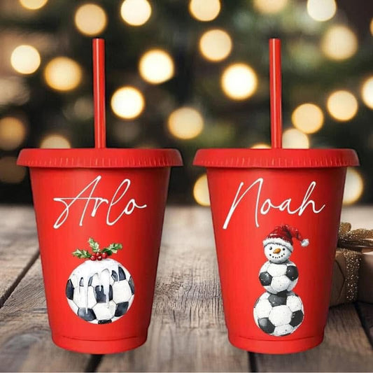 Personalised football cold cups