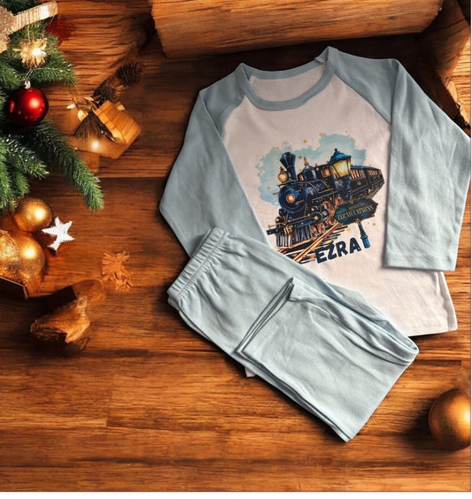 Personalised express train pyjamas