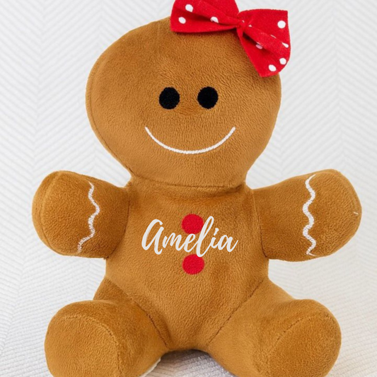 16cm gingerbread personalised teddy.