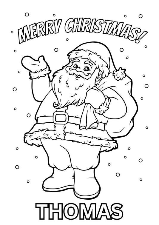 Personalised colour your own Christmas sheet