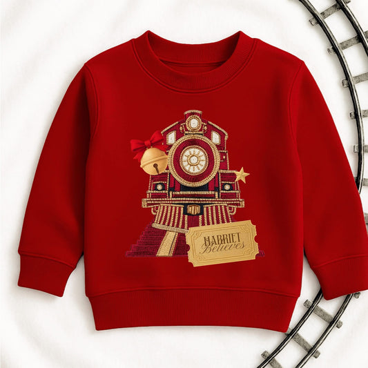 Personalised Christmas express jumpers (multiple colours)